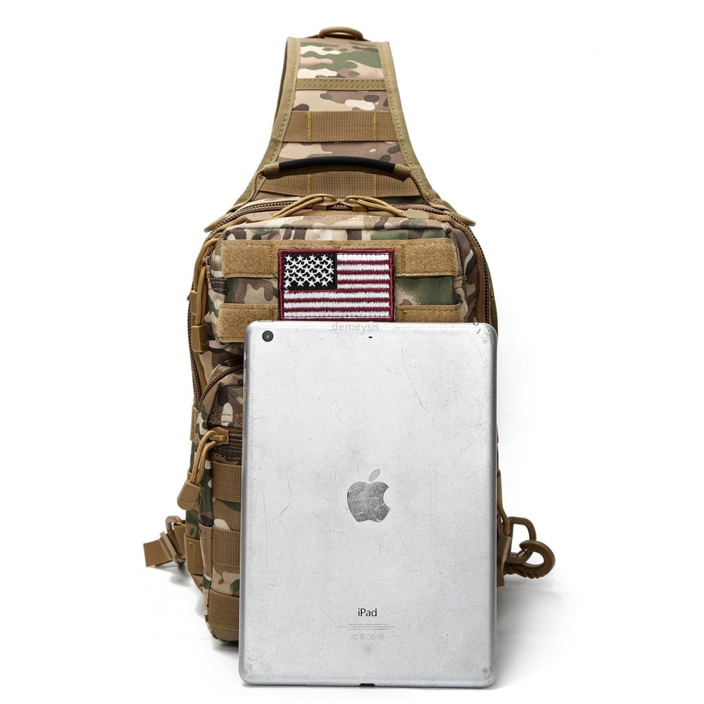 Military Tactical Chest Bag Single Shoulder Messenger Bags Outdoor Camouflage Travel Backpack Men Women