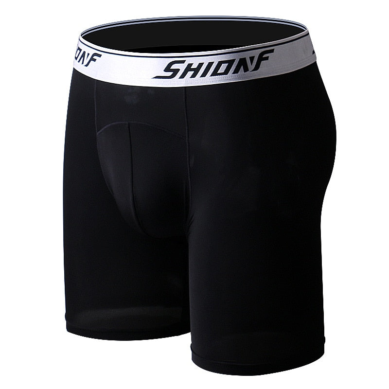 Summer Plus Size XL-9XL Thin Men&#39;s Boxers Breathable Cold Long Boxer for Men Soft U-convex Mens Underwear Men Boxershorts