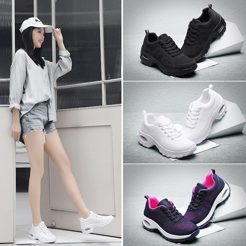 New Sneakers Women Shoes Mesh Breathable Flat Anti-Slip Woman Sneaker Outdoor Trainer Female Zapatos De Mujer Sport Shoe