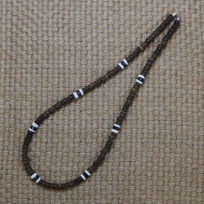 Summer Beach Bohemia Surfer Necklace For Men Simple Geometric Tribal Ethnic Coconut Shell Beaded Necklace Men Jewelry