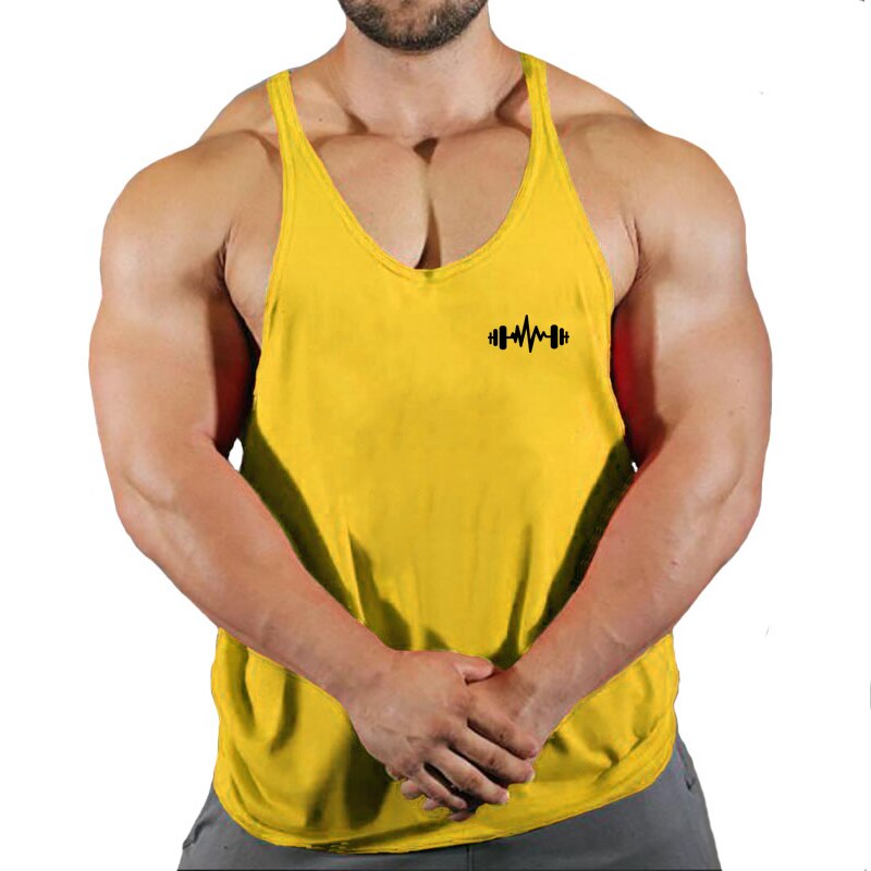 New Arrivals Bodybuilding stringer tank top man Cotton Gym sleeveless shirt men Fitness Vest Singlet sportswear workout tanktop