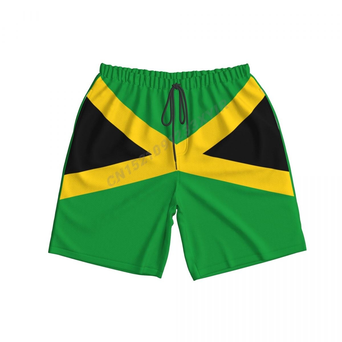 Summer Men&#39;s Jamaica Flag Beach Pants Shorts Surfing M-2XL Polyester Swimwear Running