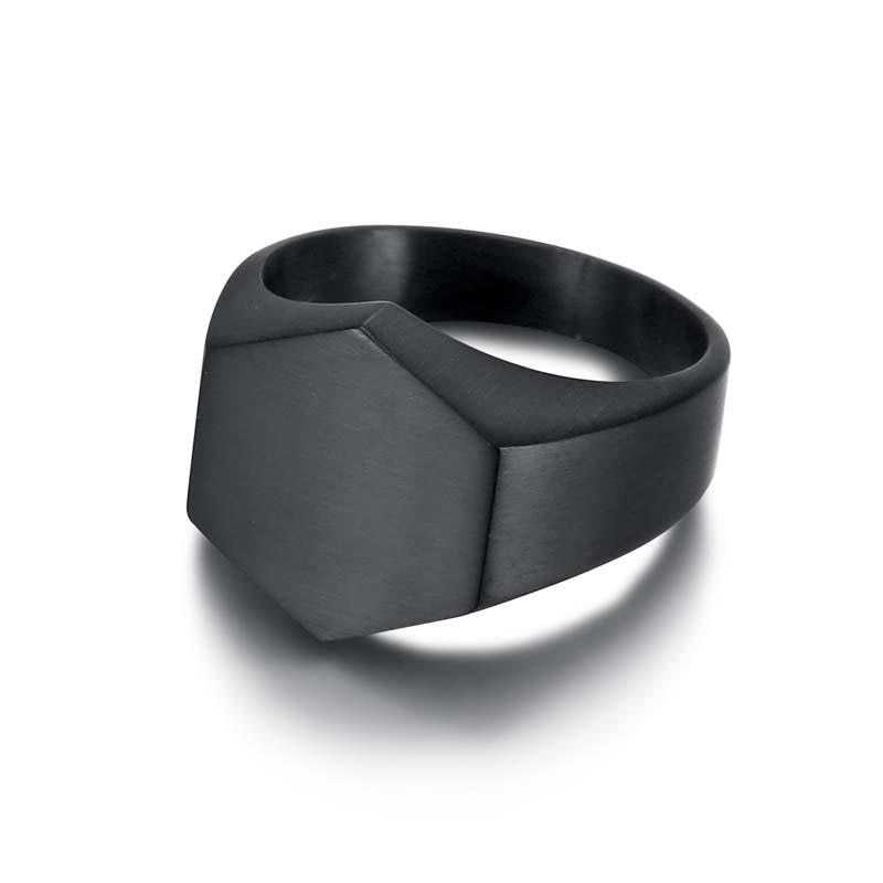 Men Hiphop Ring 316L Stainless Steel Black/Red Stone Ring Rock Fashion Male Jewelry Wedding Rings Accessories Wholesale