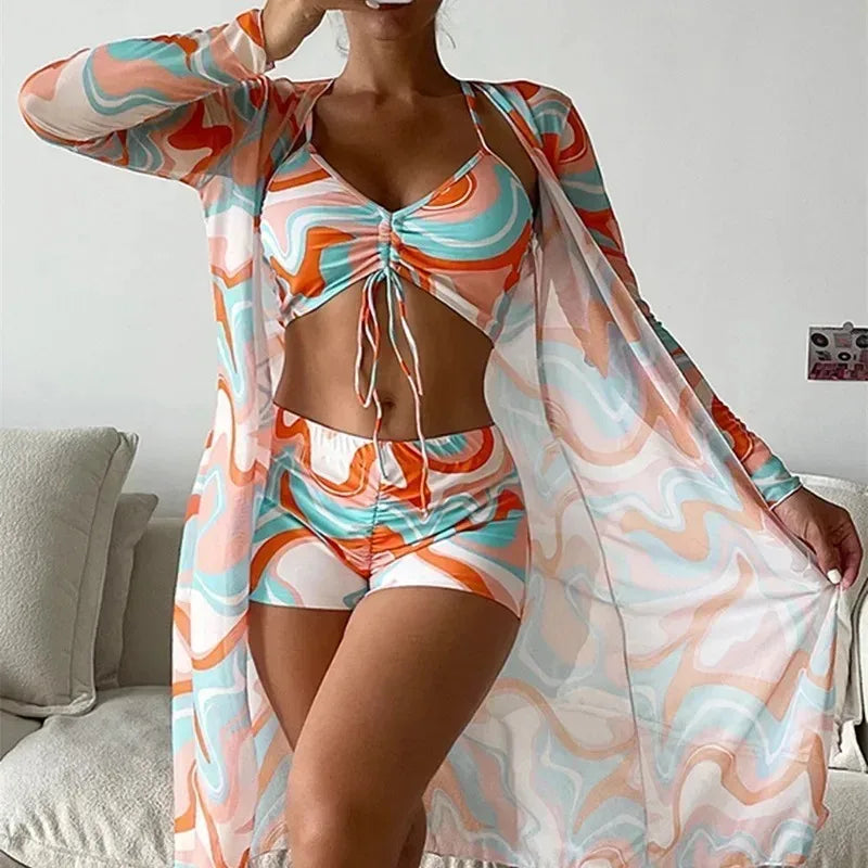 Separate Swimsuits Tankini Set Female Swimwear Sports Beach Wear Two-Piece Bathing Suits Girls Pool Women Swimming Suit