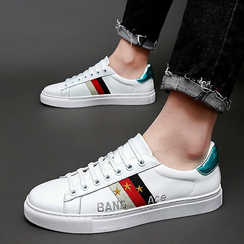 Genuine Leather Running White Mens Sport Casual Shoes for Men Girls Boy Platform Male Women Designer Luxury Sneakers Chunky 2023