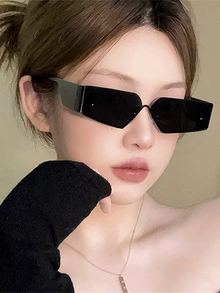 Retro Geometry Sunglasses Women Luxury Small Square Sun Glasses UV400 Ladies Men New 2000'S Fashion Y2k Punk Eyewear Shades