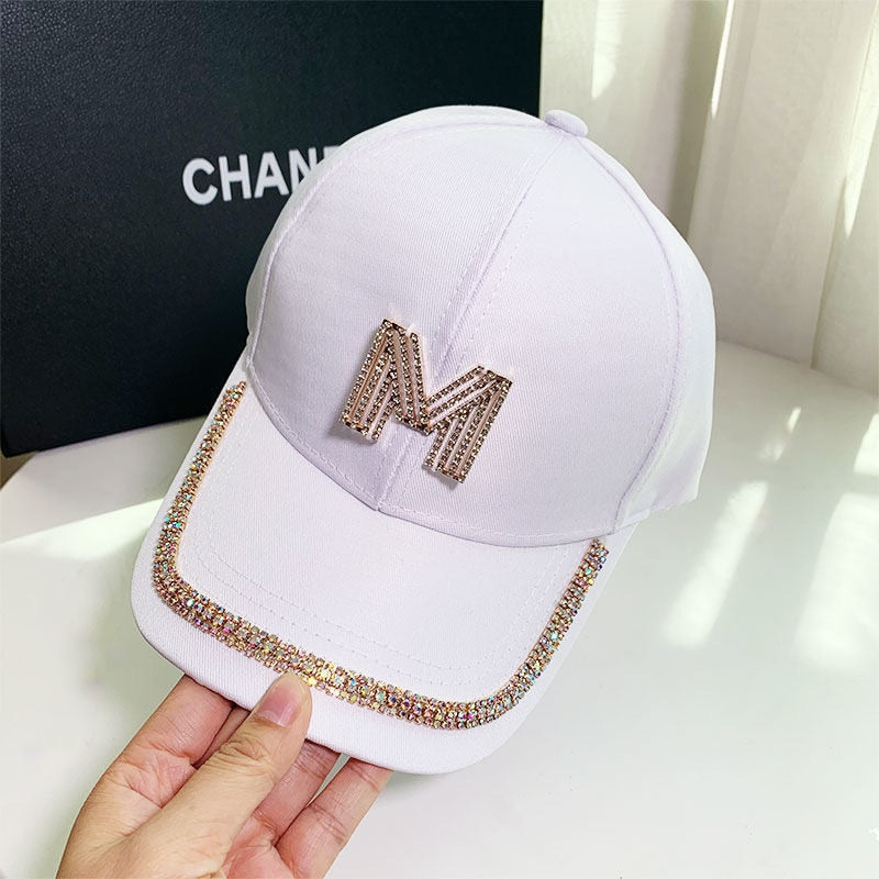 Fashion Brand Diamond D Letter Baseball Cap For Women Men Summer Outdoor Sun Protection Hat  Autumn Casual Ladies Caps