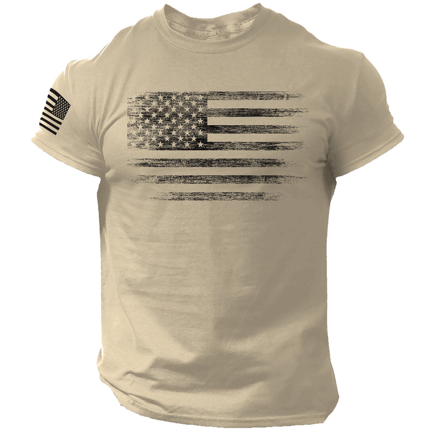 Gym Men&#39;s T-shirt 3d Print USA Flag T Shirt Oversized Casual Short-sleeved Summer Sportswear Men Clothing Tees Tops