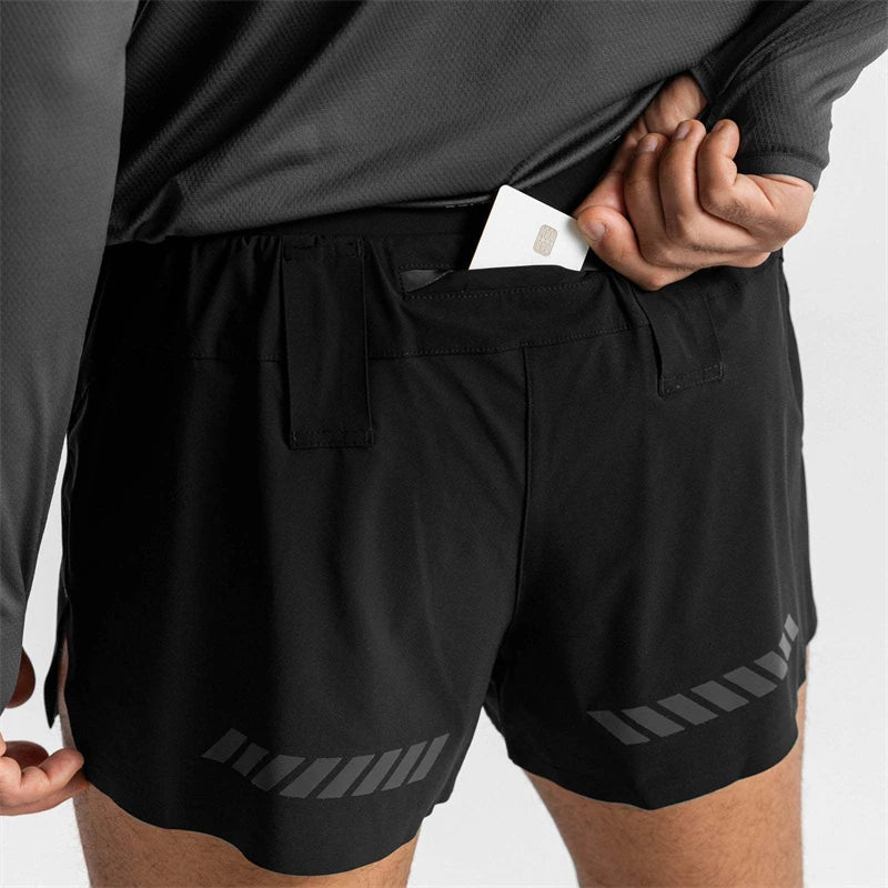 Men's Shorts New Summer Sports Fitness Quick-drying Breathable Stretch Shorts Gym Running Training Bodybuilding Beach Pants