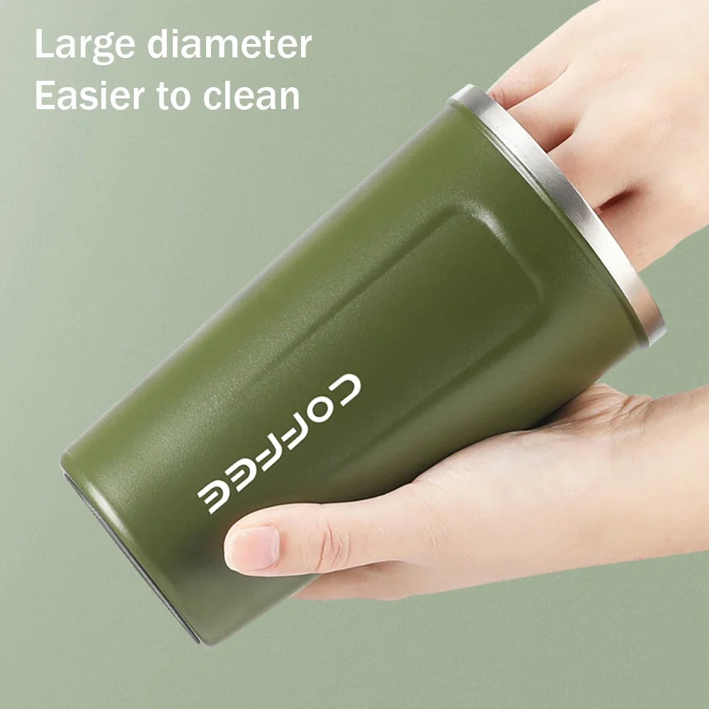 350ml/500ml Stainless Steel Coffee Cup Travel Thermal Mug Leak-Proof Thermos Bottle Tea Coffee Mug Vacuum Flask Insulated Cups