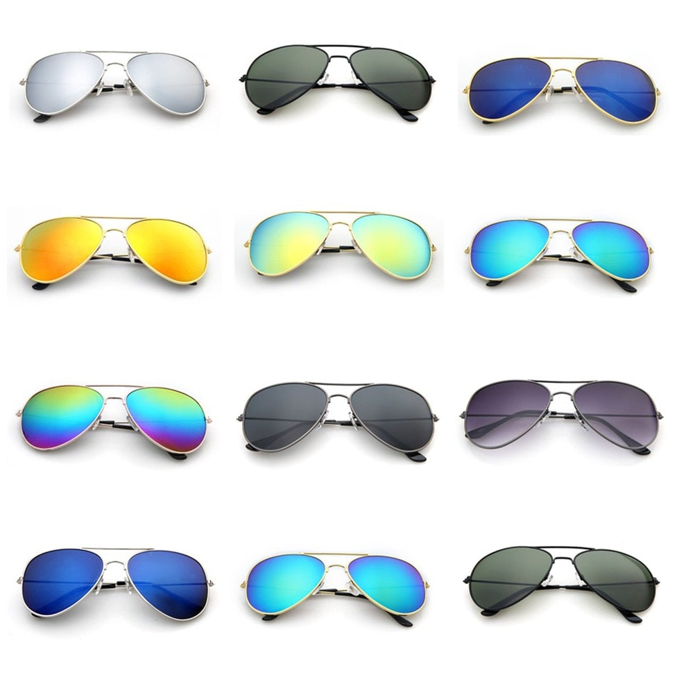 Fashion Pilot Sunglasses for Women Men 2023 Classic Eyewear Gradient Mirrored Blue Silver Gray Sun Glasses Sunglass