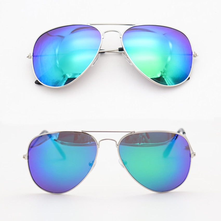 Fashion Pilot Sunglasses for Women Men 2023 Classic Eyewear Gradient Mirrored Blue Silver Gray Sun Glasses Sunglass