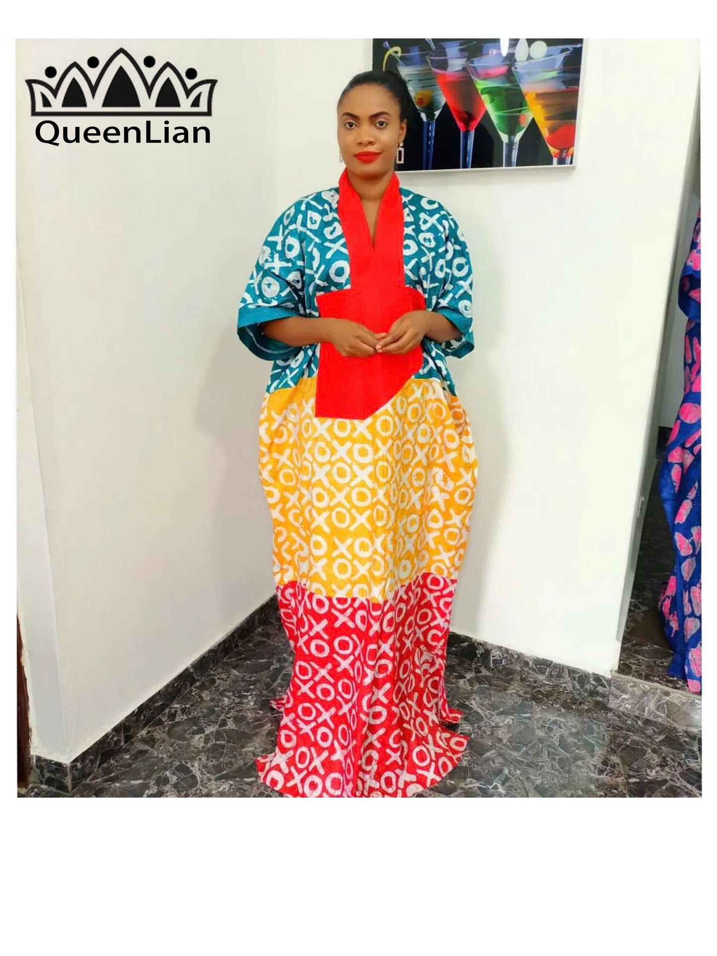 Oversized African Dashiki Robe Ethnic Print Long Maxi  Dress Boubou Africain Homme