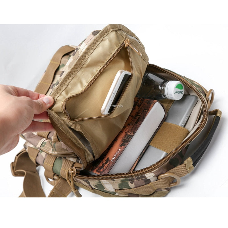 Military Tactical Chest Bag Single Shoulder Messenger Bags Outdoor Camouflage Travel Backpack Men Women