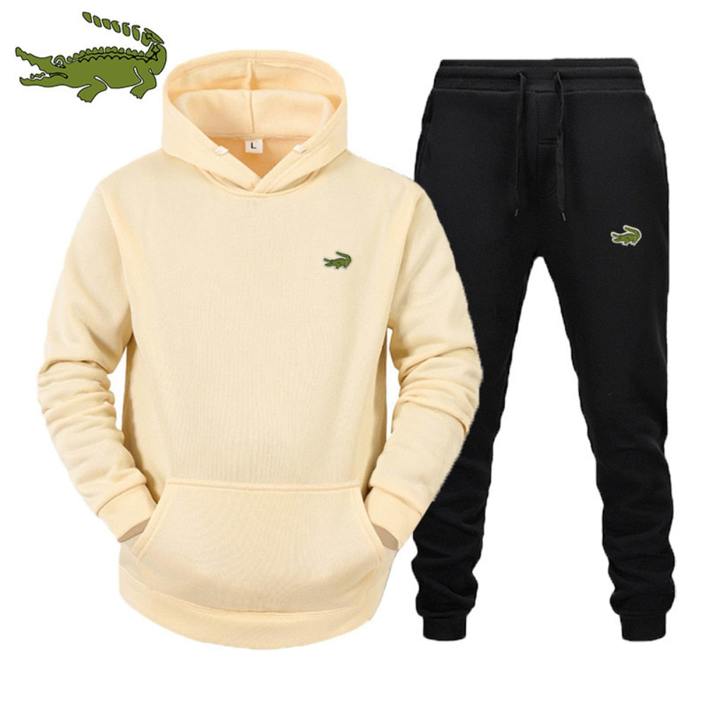 Suit Fashion Casual Tracksuit 2 Piece Hoodie Pullover Sports Clothes Sweatshirt Jogging Set High Quality