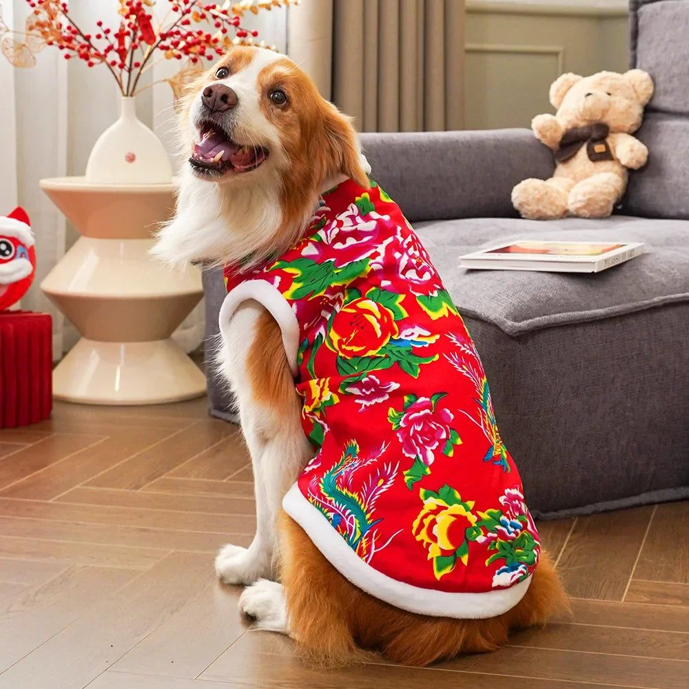 Pet Vest Pet Spring Summer Northeast Big Flower Tank Top Teddy Cat Alaska Golden Retrieve Samoyed Dog Clothes Coats Jackets