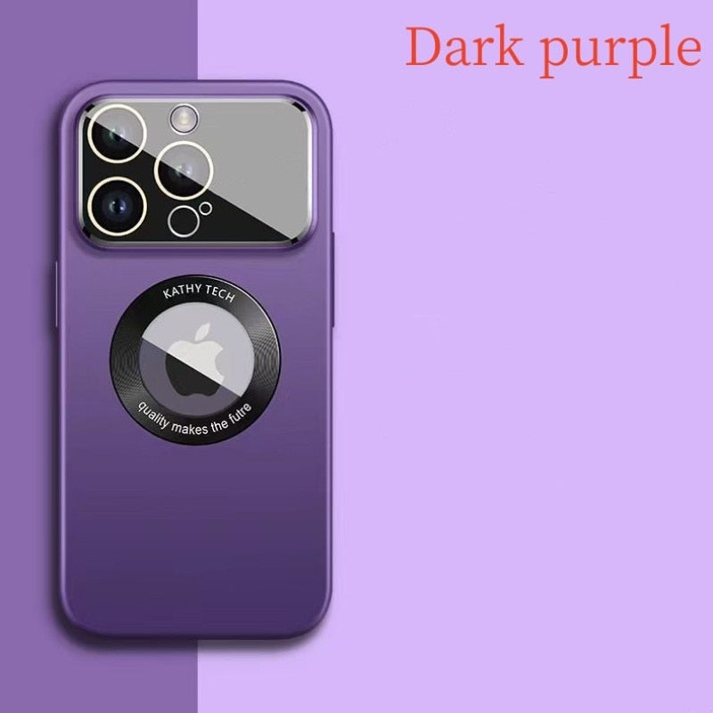 Suitable For Apple 14 Plus 13 Promax.12 Pro.11 Goggle Large Window Leakage Label Magnetic Absorption Matte Hard Phone Case