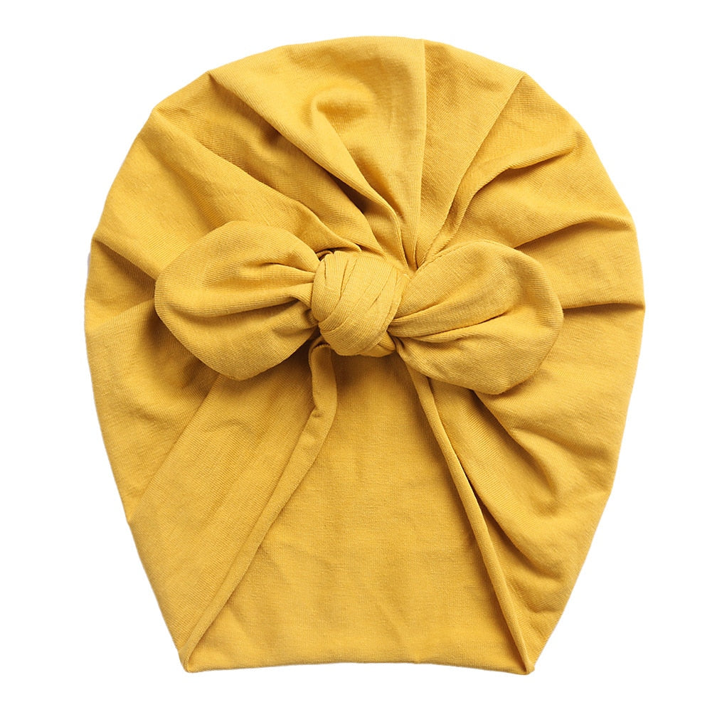 Rabbit Ears Knot Warm Indian Hat Baby Bandanas Turban Headband Girls Kids Hair Head Bands Accessories Headwrap Headdress