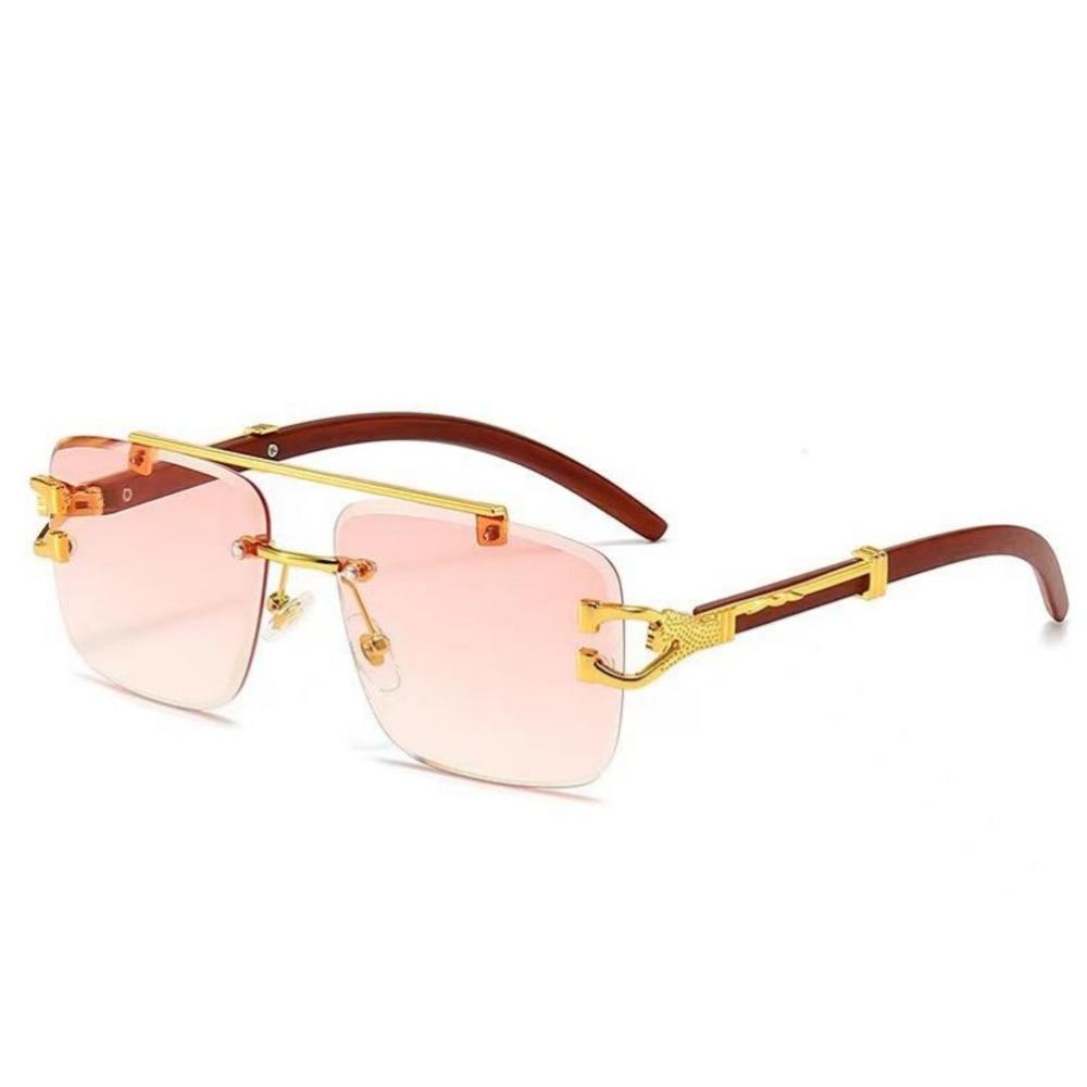 Retro Rimless Sunglasses Men Steampunk Eyeglasses Women Punk Fashion Luxury Brand Sun Glasses Vintage Shades UV400 Protection