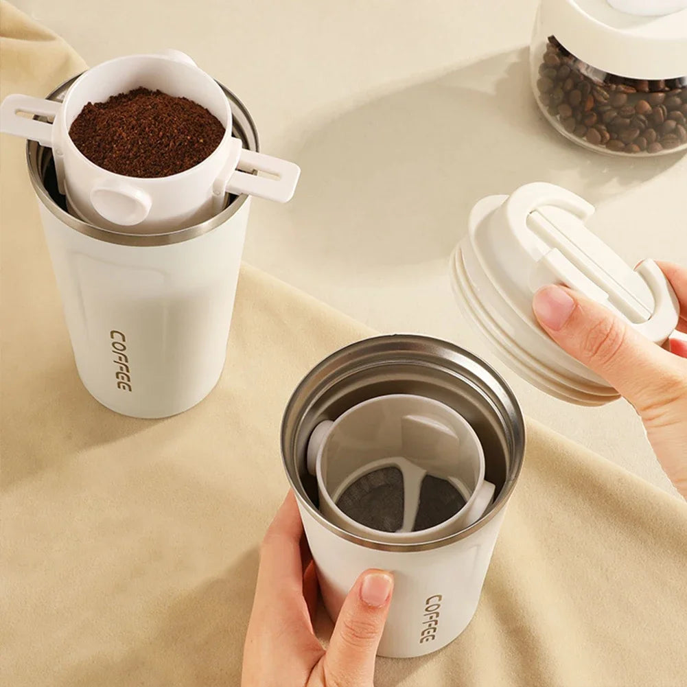 350ml/500ml Stainless Steel Coffee Cup Travel Thermal Mug Leak-Proof Thermos Bottle Tea Coffee Mug Vacuum Flask Insulated Cups