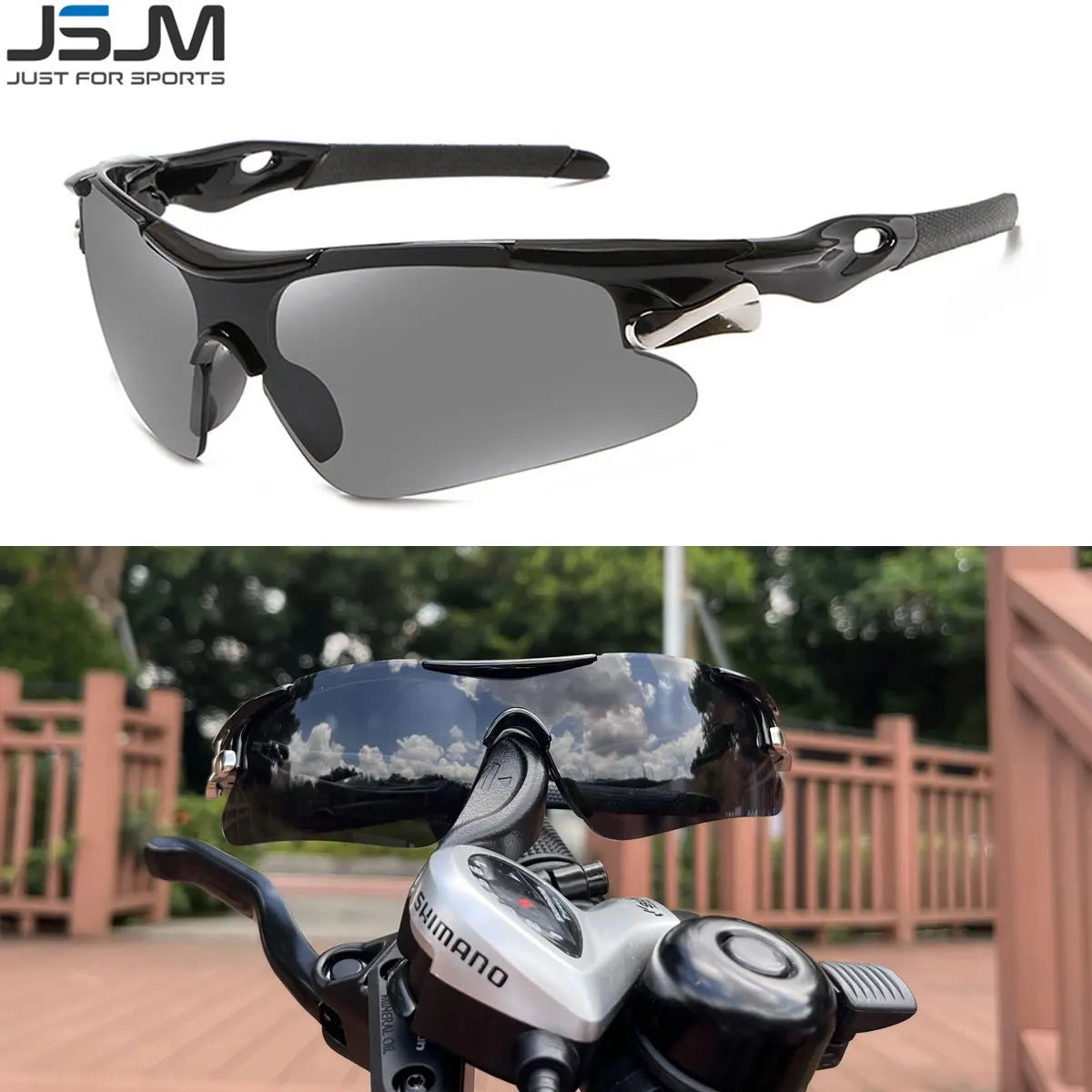 JSJM Outdoor Men Cycling Sunglasses Road Bicycle Mountain Riding Protection Sports Glasses Goggles Eyewear MTB Bike Sun Glasses