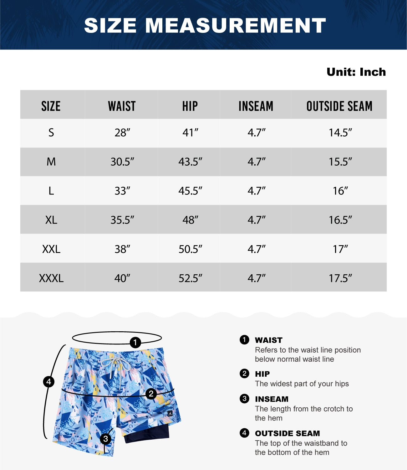 SURFCUZ Mens Swimming Trunks with Compression Liner Stretch Mens Swimwear 2 in 1 Quick Dry Running Gym Swim Shorts for Men