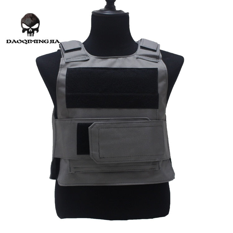 Security Guard Anti-Stab Tactical Vest with two Foam Plate Military Miniature Hunting Vests  adjustable shoulder straps