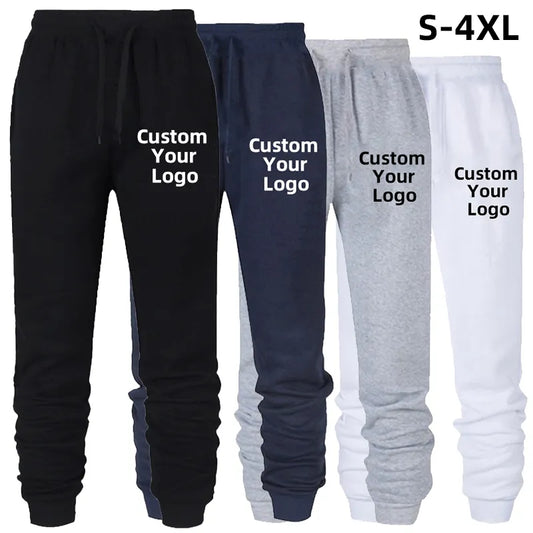 Customize your logo Pants Men Fashion Sports Trousers Drawstring Jogging Pants Trousers Casual Baggy Pants Sweatpants