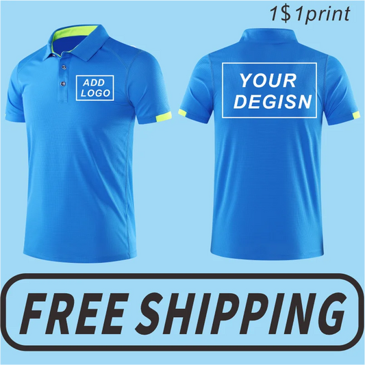 Quick-drying Sports Polo Shirt Custom Design Company Brand Logo/print Embroidery Breathable Lapel Short Sleeve Polo Shirts