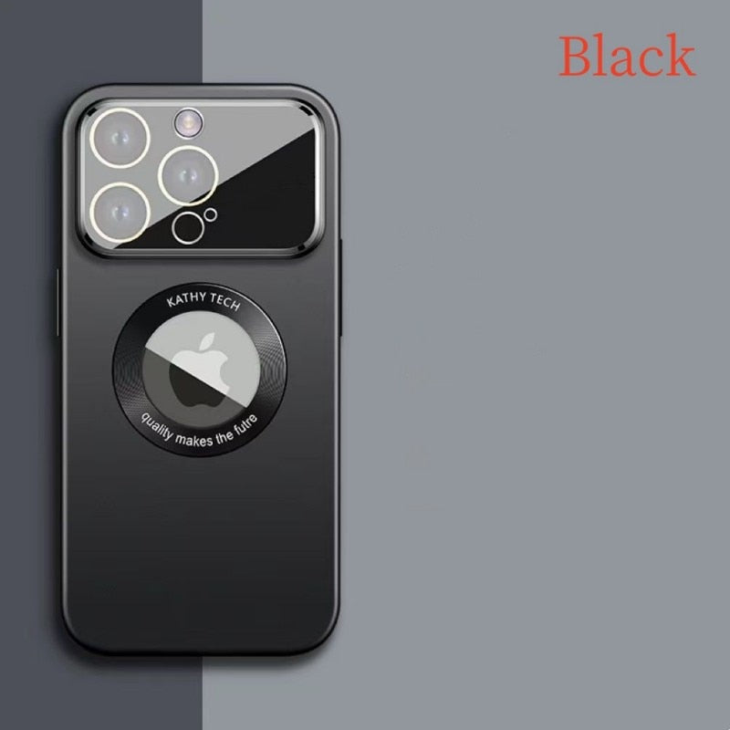 Suitable For Apple 14 Plus 13 Promax.12 Pro.11 Goggle Large Window Leakage Label Magnetic Absorption Matte Hard Phone Case