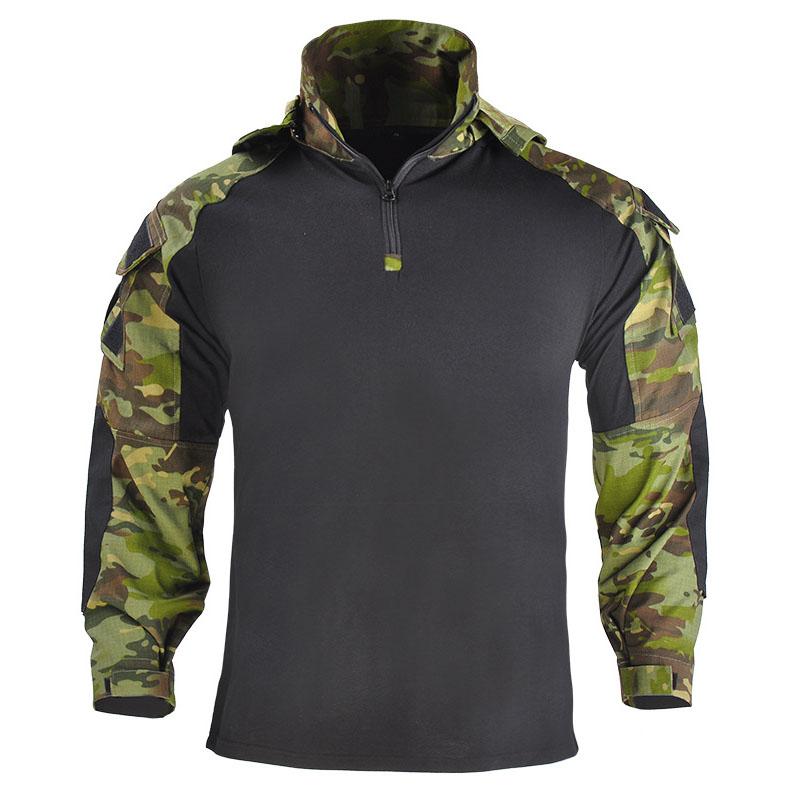 Men&#39;s Bomber Jacket Tactical Flight Jacket Coat Combat T-shirt, Tactical Hunting Hoodie Camouflage Men Jacket