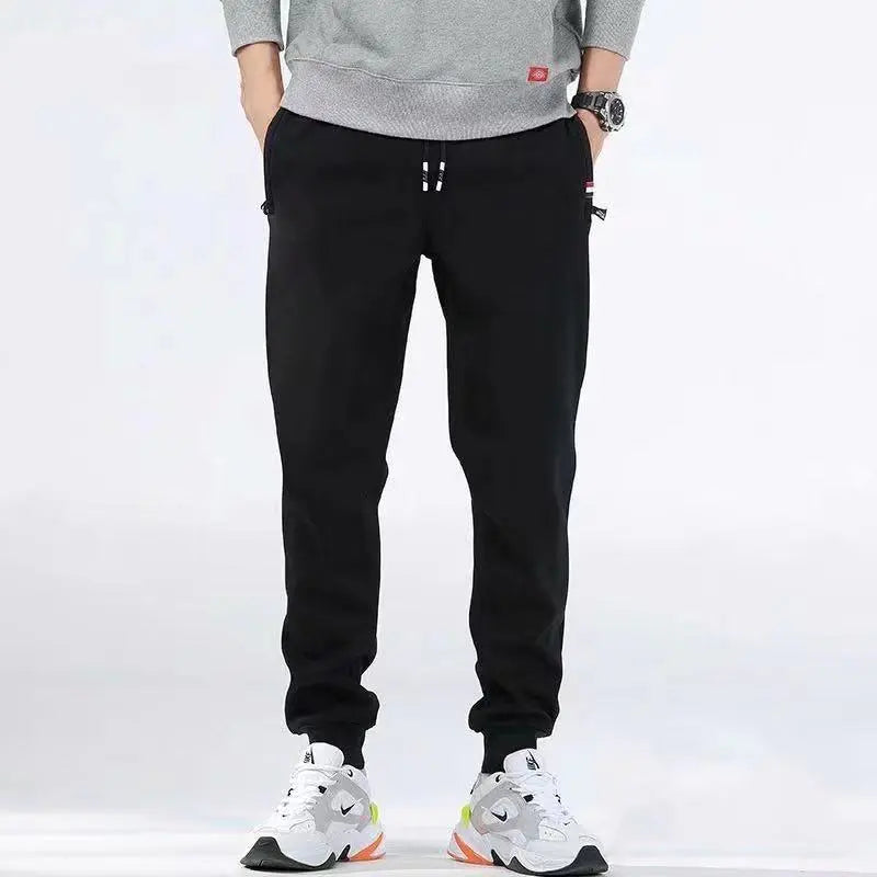 Winter Lambswool Warm Casual Pants Men's Fitness Jogging Sweatpants Male Solid Drawstring Bottoms Fleece Straight Trousers M-5Xl