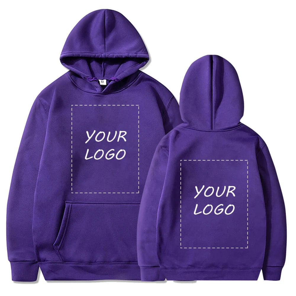 Custom Hoodie Sweatshirts Men Design Your Logo Fleece Hooded Clothes Women Harajuku Outerwear Y2k Plus Size Hoody 4XL