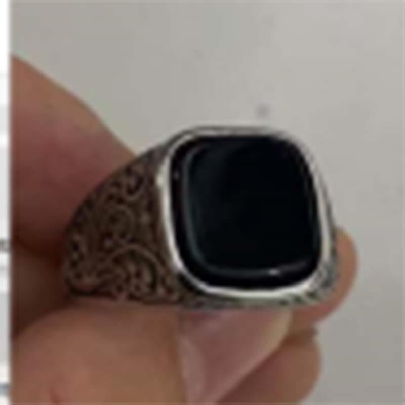 Men Hiphop Ring 316L Stainless Steel Black/Red Stone Ring Rock Fashion Male Jewelry Wedding Rings Accessories Wholesale