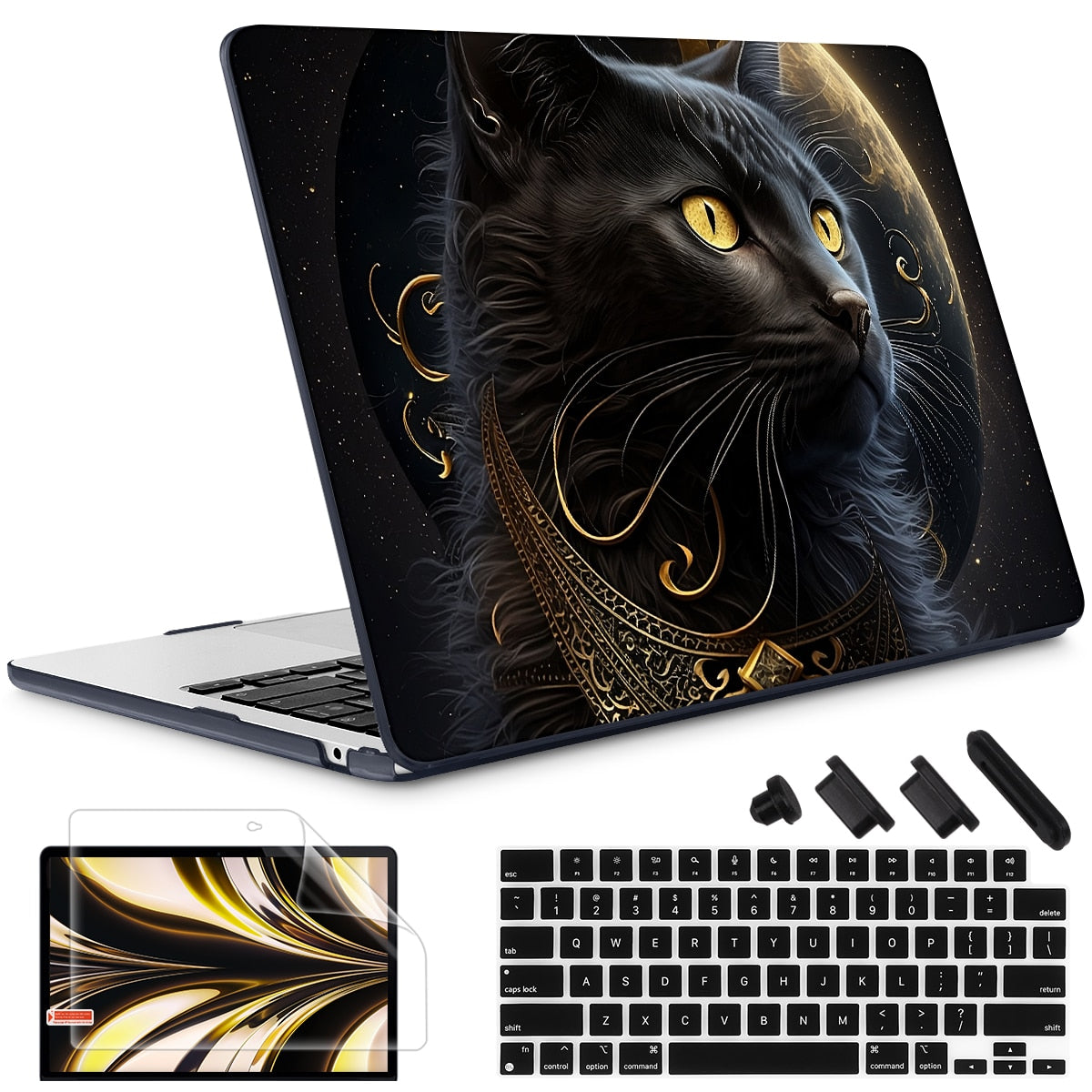 The Crown Cat Hard print case for MacBook Air Pro 13 14 16 M2 2022 2023 A2681 A2779 A2780 Retina 13.3 A1502 A2337 M1 2020 A2289