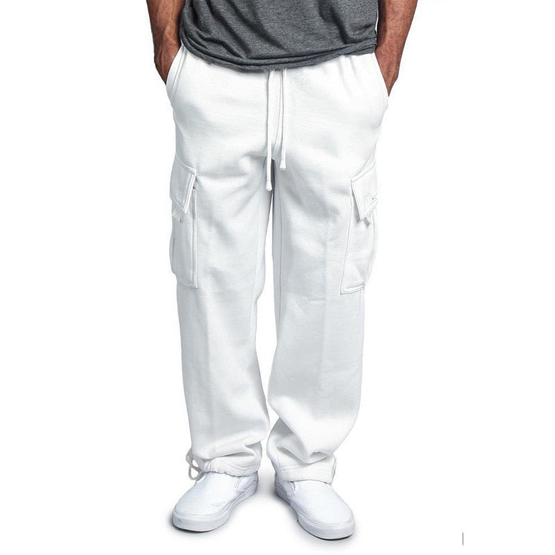 Men's Cargo Pants - Fashionable Elastic Hip Hop Jeans, Trendy Streetwear Joggers with Casual Comfort