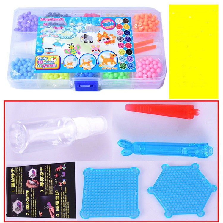 DIY Water Spray Magic Beads Handmade Toy Set Children's Color Crystal Puzzle Craft Kit