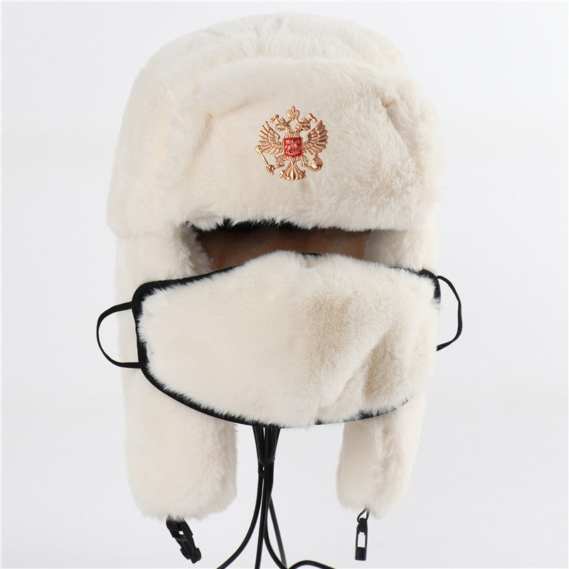 Ushanka Men And Women Imitation Rabbit Fur Outdoor Earmuffs Hat