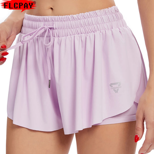 Women&#39;s Refreshing Flowy Running Yoga Workout Gym Athletic Hiking Shorts Leggings High Flexibility Waistband Push Up Cute Shorts