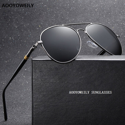 Polarized Sunglasses Driving Sun Glasses For Men Women Brand Designer Male Vintage Black Pilot Sunglasses UV400