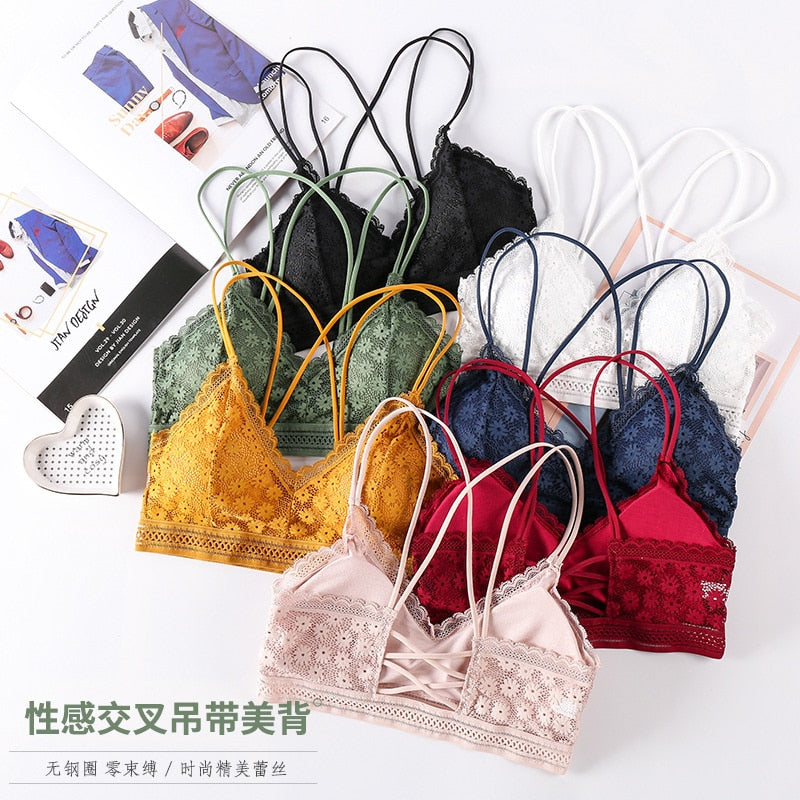 3D Sexy Lingerie Seamless Sport Bra U Type Backless Strapless Top Bra Push Up Bralette Brassiere Women Underwear ZW7339