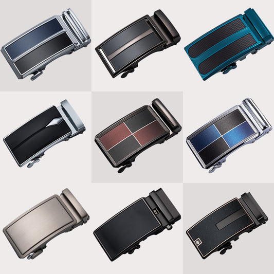 New Designer Belt Buckles for Men Blue Red Fashion Automatic Metal Buckles for Belt Strap Formal Buckle without belt