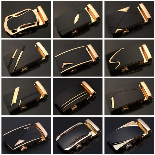 ZPXHYH Fashion Men&#39;s Business Alloy Automatic Buckle Unique Men Plaque Belt Buckles for 3.5cm Ratchet Men Apparel Accessories