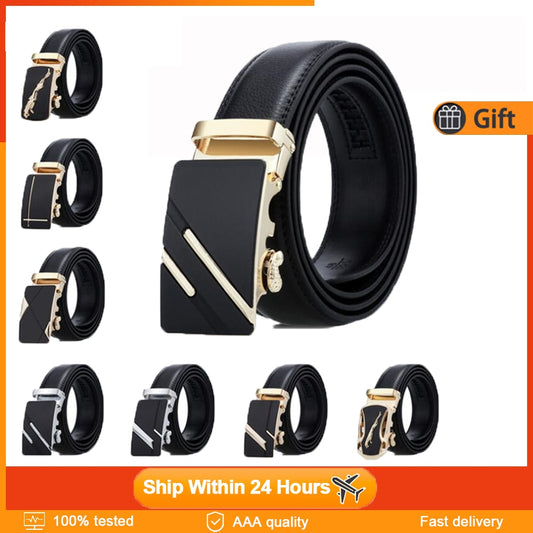 New Famous Brand Belt New Male Designer Automatic Buckle Leather Men Belt 3.5cm Luxury Belts for Men Ceinture Homme men's Belts