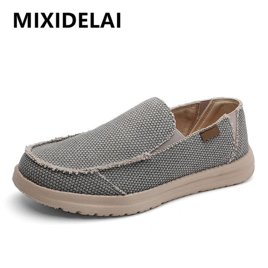 Summer Denim Canvas Men Breathable Casual Shoes Outdoor Non-Slip Sneakers Comfortable Driving Shoes Men&#39;s Loafers Big Size 39-47