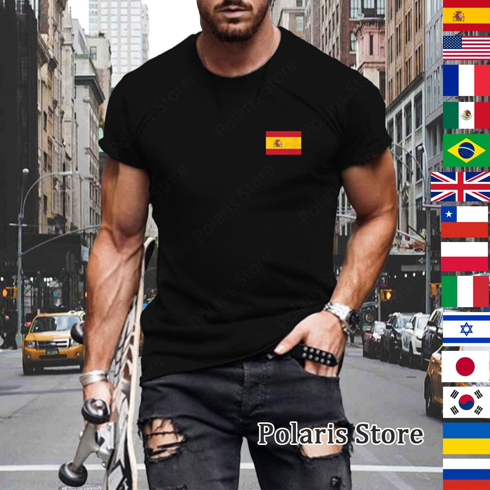 Spain Flag T Shirt National Emblem Football Jersey Clothes Basketball Soccer Tees Countries Flag Of The World Reino de España