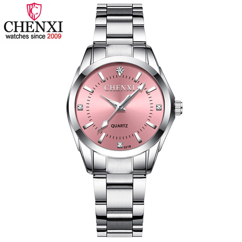 CHENXI Lady Rhinestone Fashion Watch - Women's Quartz Wristwatch, a Stylish and Elegant Timepiece for Female Dressing.