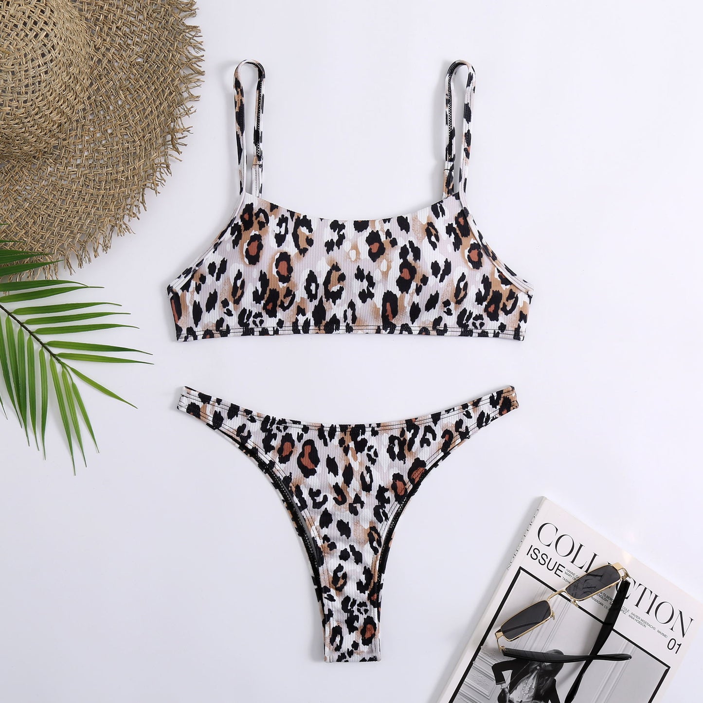 Leopard Bikini Set Women Swimsuit Two Piece Swimwear Halter Bikinis Summer Beach Bathing Suit