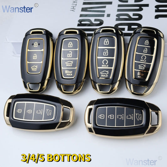 3/4/5 Bottons Tpu Car Key Case Cover for Hyundai Palisade Limited 2020 Palisade SEL 2023 Elantra Sel Elantra Santa Fe Veloster