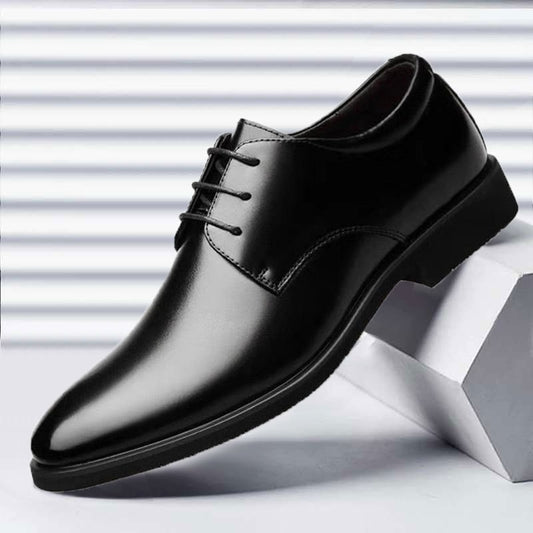 Breathable Leather Shoes Black Soft Leather Soft Bottom Spring And Autumn Best Man Men&#39;s Business Formal Wear Casual Shoe
